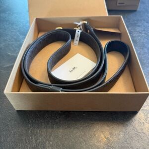 Coach Black Leather Dog Leash (Large)